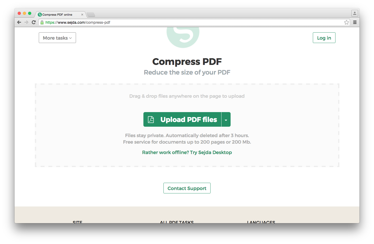 sejda pdf compressor